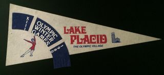Vintage Lake Placid 1980 Olympic Winter Games Pennant