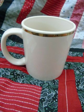 USCG United States Coast Guard Coffee Cup Mug 1790 Vintage Beige w Gold Trim 2