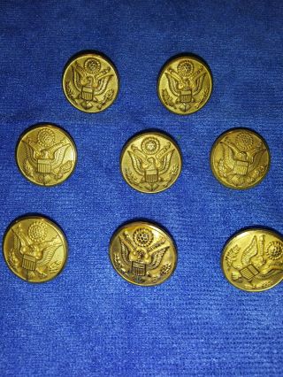 8 Vintage Waterbury Button Co.  Conn U.  S.  Military Metal Eagle (1/2 Price)