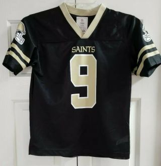 Nfl Team Apparel Orleans Saints Drew Brees 9 Youth 12/14 Jersey