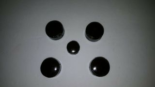 5 Vintage Rca Knobs Mic For Tube Amp / Ham Radio From Western Electric Era 1/4 "