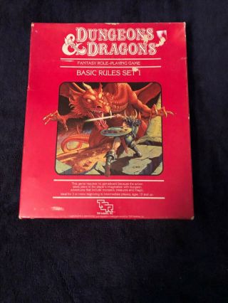 Vintage 1983 Dungeons & Dragons Tsr 1011 Basic Rule Set 1