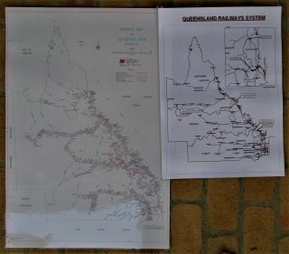 Queensland Rail - Railway Map Of Queensland Nov 1995 & Qld Railways System Map