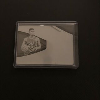 2017 - 18 Immaculate Premium Patch Rc Auto Donovan Mitchell 1/1 Printing Plate