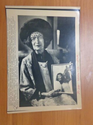 Vintage Wire Press Photo Actor Actress Estelle Winwood Quincy The Producers
