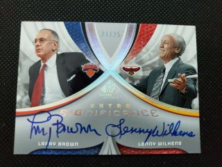 Larry Brown/lenny Wilkens 2005 - 06 Sp Game Extra Significance Dual Auto /25