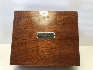 Vtg Central Scientific Co Weight Set Lab Supplies Wood Box 451 Cenco Usa