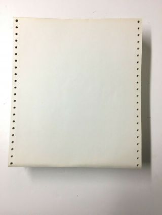 Vtg Dot Matrix Printer Paper Continuous Track Feed - Computer - 100 Pages 9.  5x11