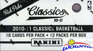 (4) 2010/11 Panini Classics Basketball Factory Jumbo Rack Boxes - 864 Cards