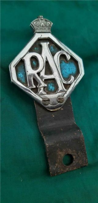 Vintage Rac Royal Automobile Club Flat Car Badge