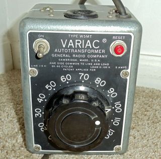 Vintage Variac Autotransformer General Radio Co.  W5mt 0 - 135v 5 Amp