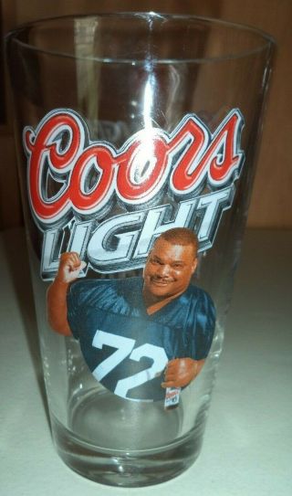 Bowl Xx Chicago Bears Coors Light William Refrigerator Perry Pint Glass