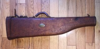 Vintage Leg - O - Mutton Hard Leather Shot Gun Case 31” Long