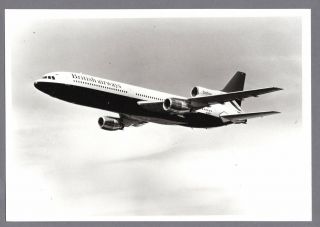 British Airways Lockheed Tristar L - 1011 Large Vintage Airline Photo Ba