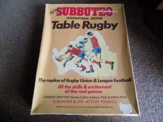 Classic Vintage Subbuteo Rugby Set International Edition Boxed