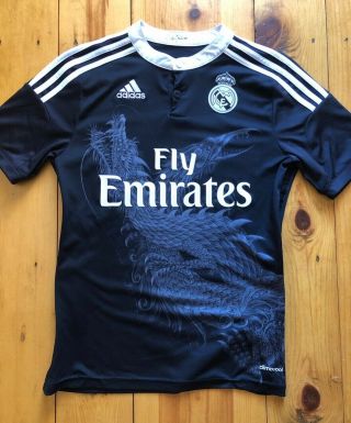 Authentic Adidas Real Madrid Yohji Yamamoto Y3 Dragon Jersey Youth Large