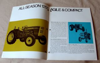 Vintage Oliver Corporation Model 1255 Tractor Advertising Brochure - Ca 1969