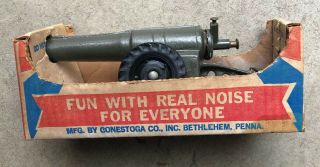 Vintage Conestoga Big Bang 6f Toy Cannon W/ Box,