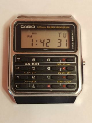 Vintage Casio Calculator Watch Model Ca - 501 Well
