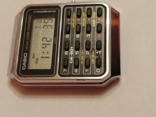 Vintage Casio Calculator Watch Model CA - 501 Well 2
