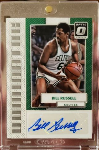 2017 - 18 Donruss Optic Bill Russell Dominator Autograph 12/49 Celtics Hof Auto