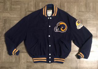 Vintage Los Angeles Rams Varsity Jacket Size Large 46 Nfl 1979 Champs 80 