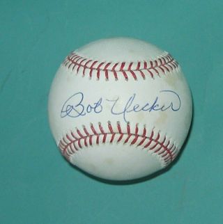 Vintage Hand Signed Baseball Bob Uecker Autograph On Ball