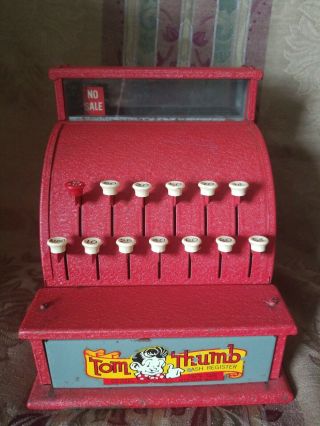 Vintage Red Tom Thumb Toy Children 