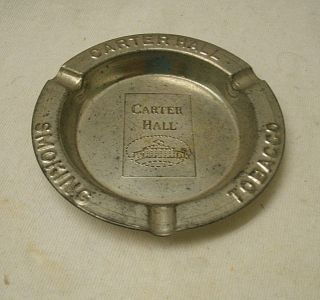 vintage Carter Hall Smoking Tobacco silver Tin Steel Ashtray mid - century barware 2