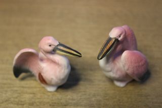 Vintage Miniature Bone China Pelican Set Of 2 Made In Japan