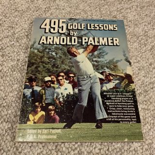495 Golf Lessons By Arnold Palmer,  Vintage Paperback Book 1973