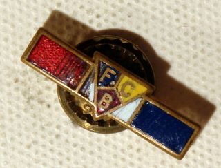 Fcb Knights Of Pythias Screw Back Grand Lodge Vintage Old Tiny Lapel Pin Jun3