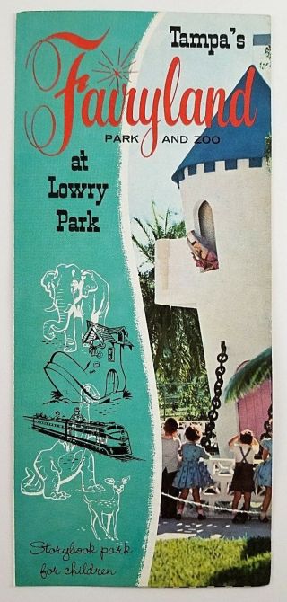 Vintage Travel Brochure Fairyland Park And Zoo Lowry Park Tampa Florida Sheena