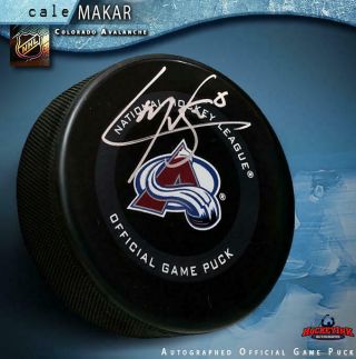 Cale Makar Signed Colorado Avalanche Official Game Puck