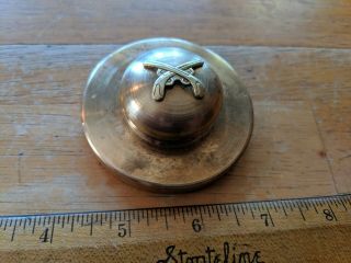 Vintage Brass Army Military Police Paperweight