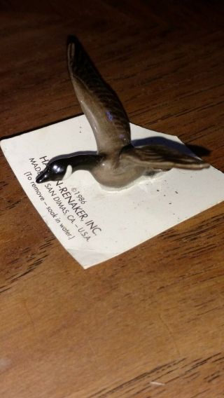 Vintage Hagen Renaker Canadian goose flying ceramic miniature water bird animal 3