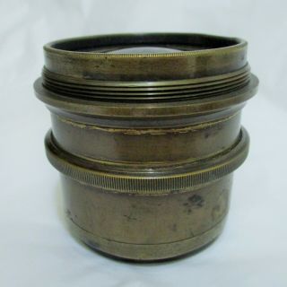 Antique Brass Camera Lens; Goerz Dagor,  Series Iii,  No.  6,  Focus 12 Inch