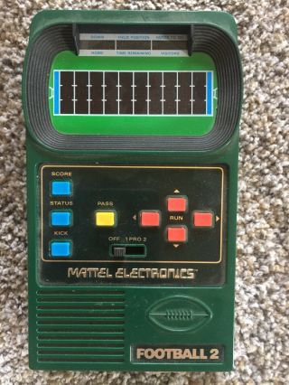 Vintage 1978 Mattel Electronics Football 2 Handheld Game
