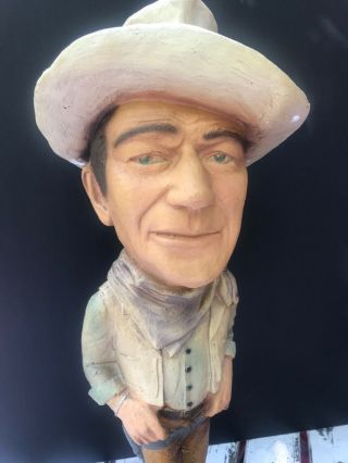 Vintage 1979 John Wayne “the Duke” Esco Chalkware Statue 19 " Tall