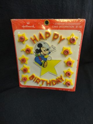 Vintage Hallmark Mickey Mouse Club Birthday Cake Decoration Rare Nos Htf