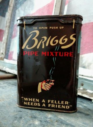 Vintage Briggs Vertical Pocket Tobacco Tin