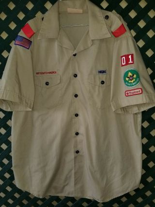 Boy Scouts Of America Mens Vintage Shirt Patches Xl.  Made In Usa