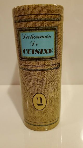 Vintage Estello Book Ceramic,  Made in France Dictionnaire De Cuisine Francais 3