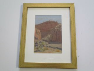 Frick Antique Early California Plein Air Painting Desert Landscape Small Canyon