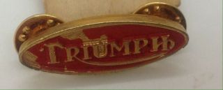 Vintage Triumph Motorcycle Brass Biker Lapel Pin See Photos