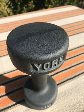 Vintage York ten pound dumbbell barbell pre USA shape.  10 pound weight. 2