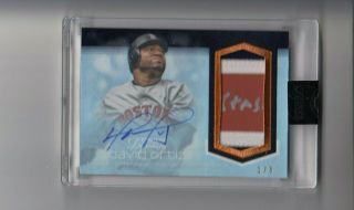 David Ortiz 2018 Topps Dynasty 3 Color Signed Patch Autograph Auto 1/5