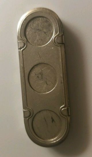Vintage 3 Slot Coin Token Dispenser Jemco,  J.  E Mergott Co.  Trolley Coin Holder