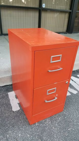 The Hon Co.  15 " W X 29 " T X 25 " D 2drawer Letter - Sized Metal File Cabinet,  Orange