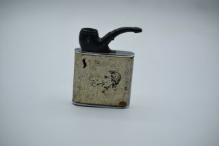 Pipe Lighter Cigarette Gas Butane Vintage Rare Smoke Man Old Design